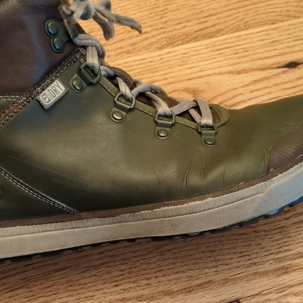 Merrell Dusty Olive Hiking Boots Mens 10.5 Leather Trail Shoes - Picture 10 of 10